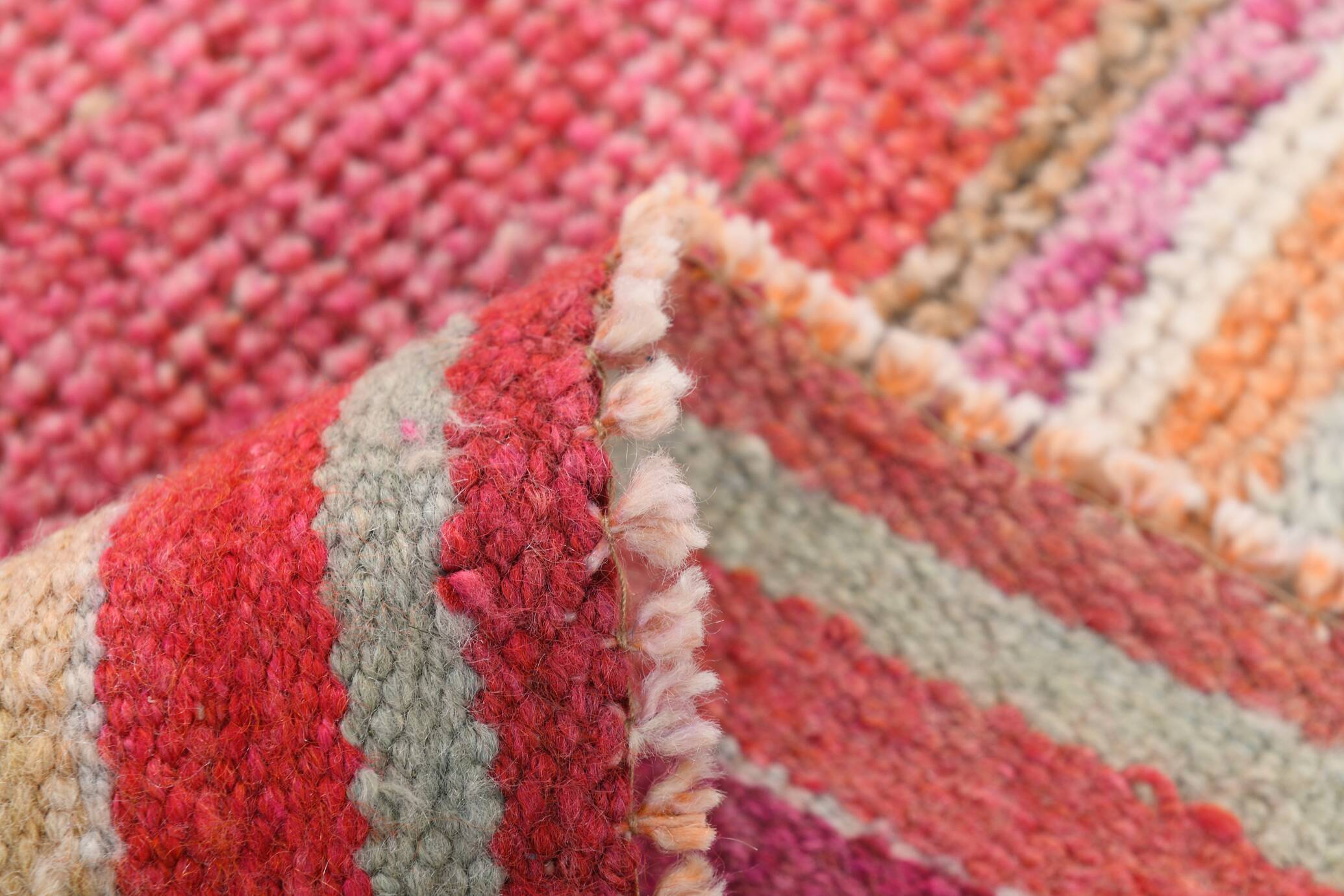 Red & Pink Oriental Vintage Runner Rug, 100x315Cm