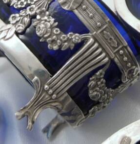 Paire de salerons en argent massif - Orfèvre Léon Lapar 1880