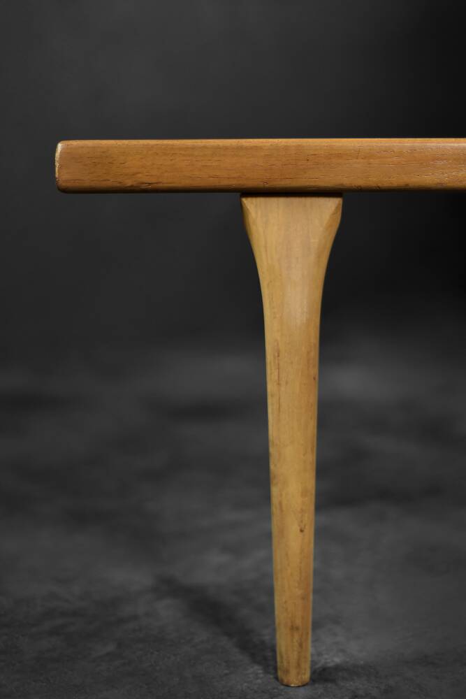 Low vintage mid-century danish modern teak coffee table, 1960s