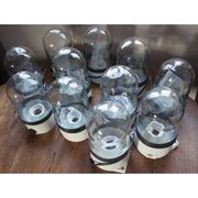 Lampe industriel porcelaine et verre