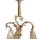 Former bronze chandelier / 3 signed tulips negra