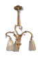 Former bronze chandelier / 3 signed tulips negra
