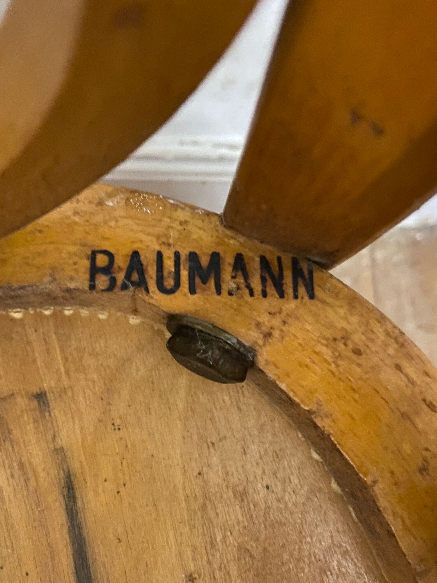Baumann Pair of authentic chairs bistro chair Parisian furniture