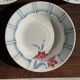 Set of 3 deep plates Digoin Sarreguemines blue with pink flowers D23