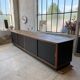 Two-sided counter sliding doors oak XXL 4m enfilade