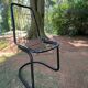 Lot de 4 chaises de salle à manger noires à dossier haut 1970