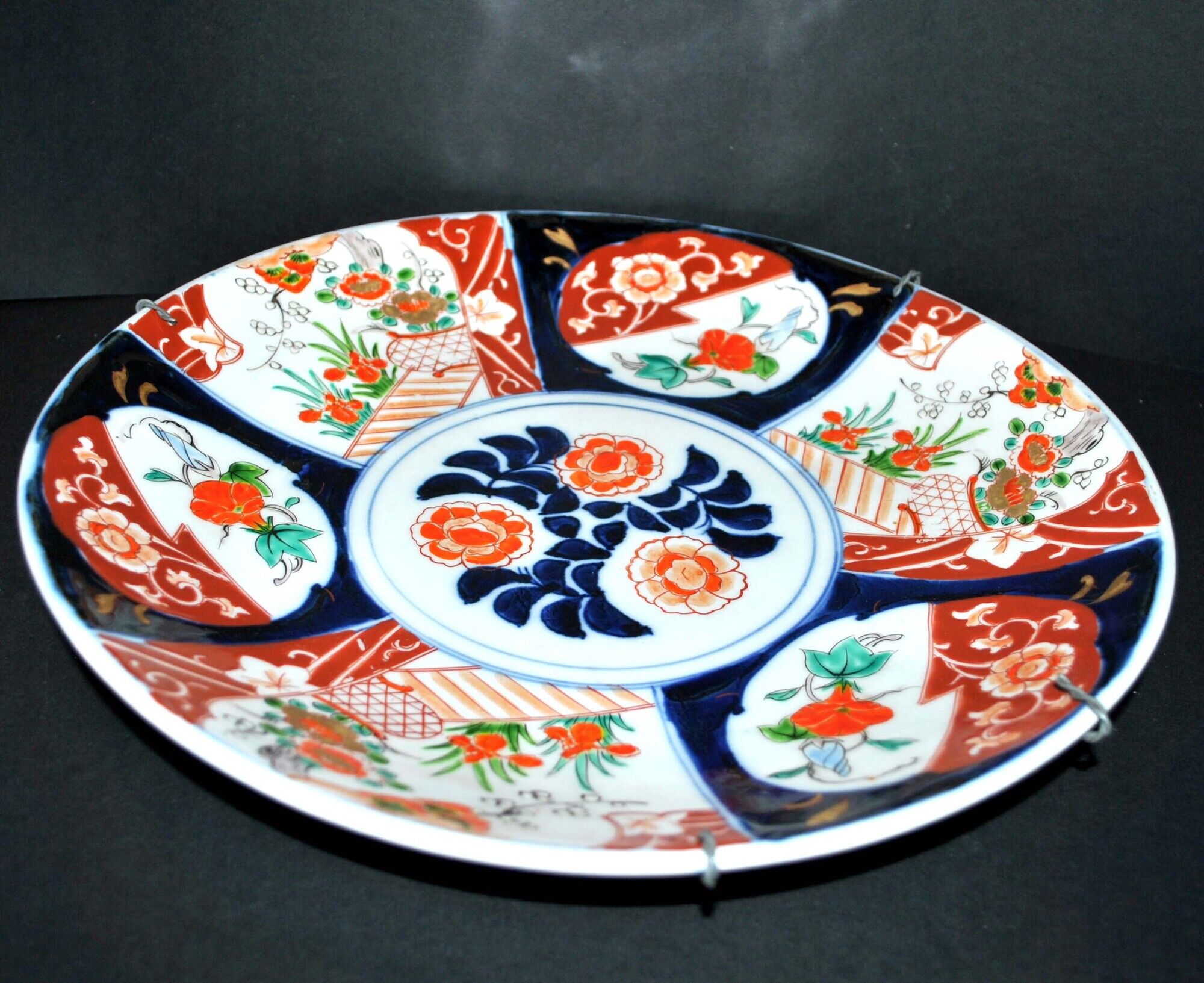 Bracelet En Porcelaine D'Imari Artisanale Japonaise - Blanc Et Bleu - Neuf Sans Emballage