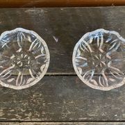 Pair of Antique Saleron Crystal Henri Piubello Salt and Pepper Shakers Vintage
