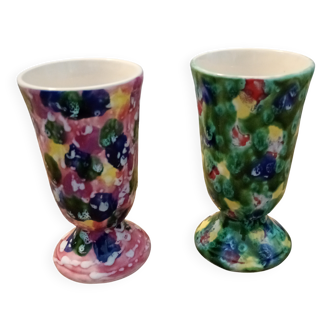 Mazagran mug signed A. Dressinval. Ceramist in Vallauris.