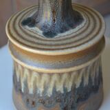 Original vintage flamed stoneware vase
