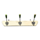Vintage wooden wall coat rack - 3 hooks