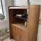 Meuble de rangement secrétaire chêne années 60