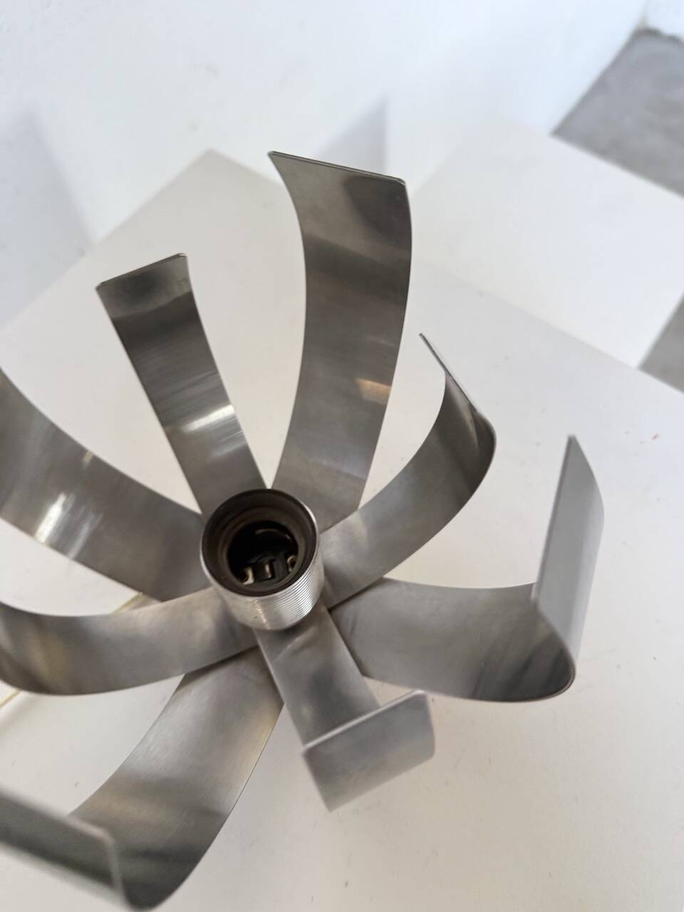 Oxar space age chrome flower wall light