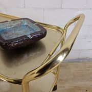 Vintage Carefree English serving trolley gold-coloured 50s/60s