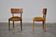 Vintage walnut chairs with studs & straps and springs in velvet, italy, 1920s