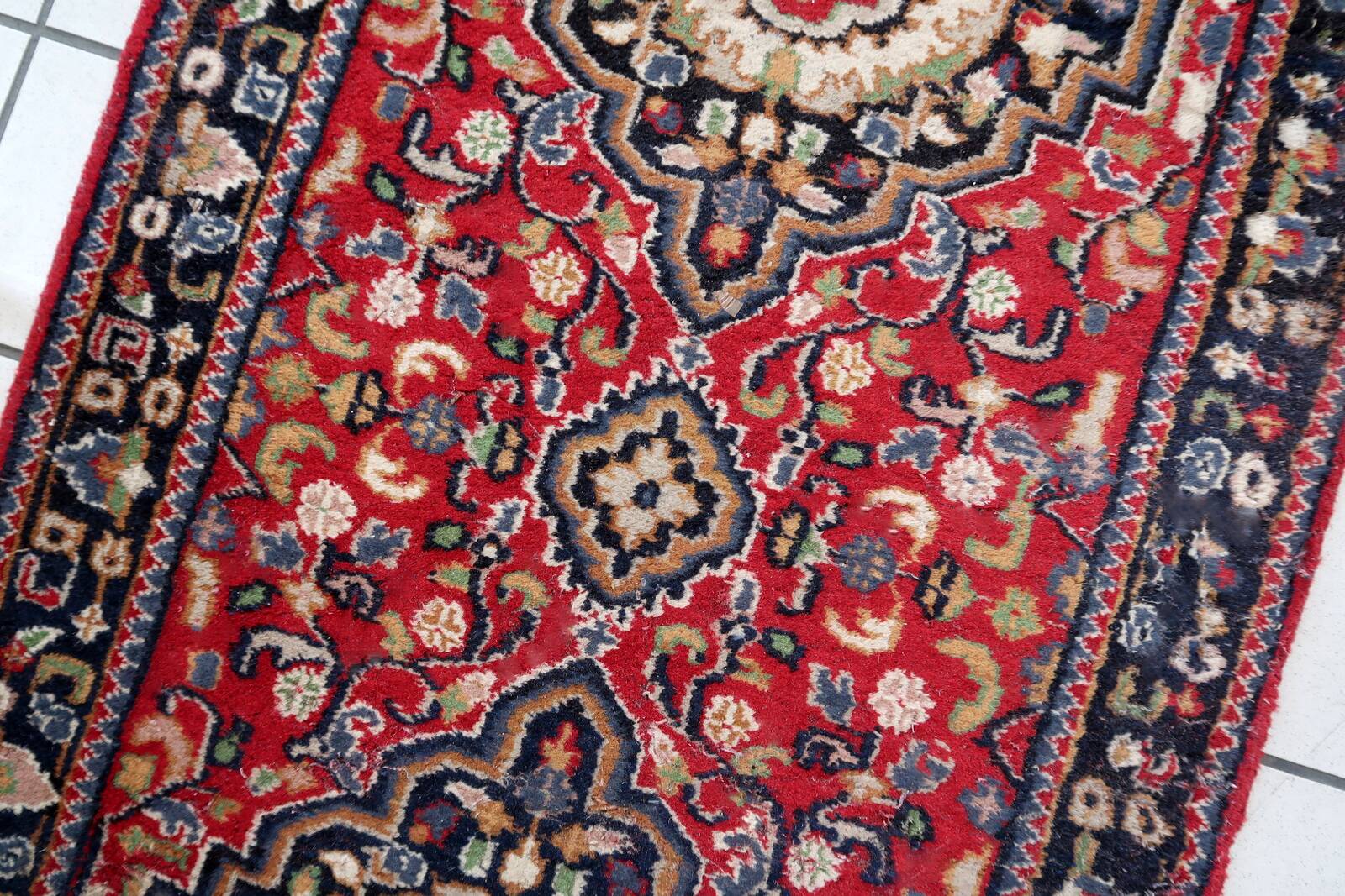Tapis vintage du Moyen-Orient Malayer fait main en laine – 80 x 289 cm 1950