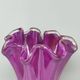 Vase en verre Murano Fazzoletto magenta-rose Michielotto des années 1970.