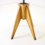 Midcentury wood revolving chair, czechoslovakia, 1970s