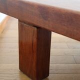 Brutalist coffee table in solid oak