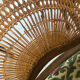 Table ronde avec rallonges et 4 chaises dossier cannage Vintage