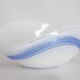 Coupelle Murano en verre bleu et blanc style milieu du 20ème siècle, Italie, années 2000
