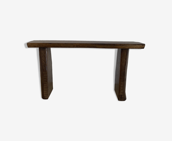 Brutalist oak bench