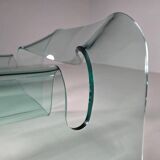 "Ghost" chair in glass by Cini Boeri for FIAM Italy, 1980s.