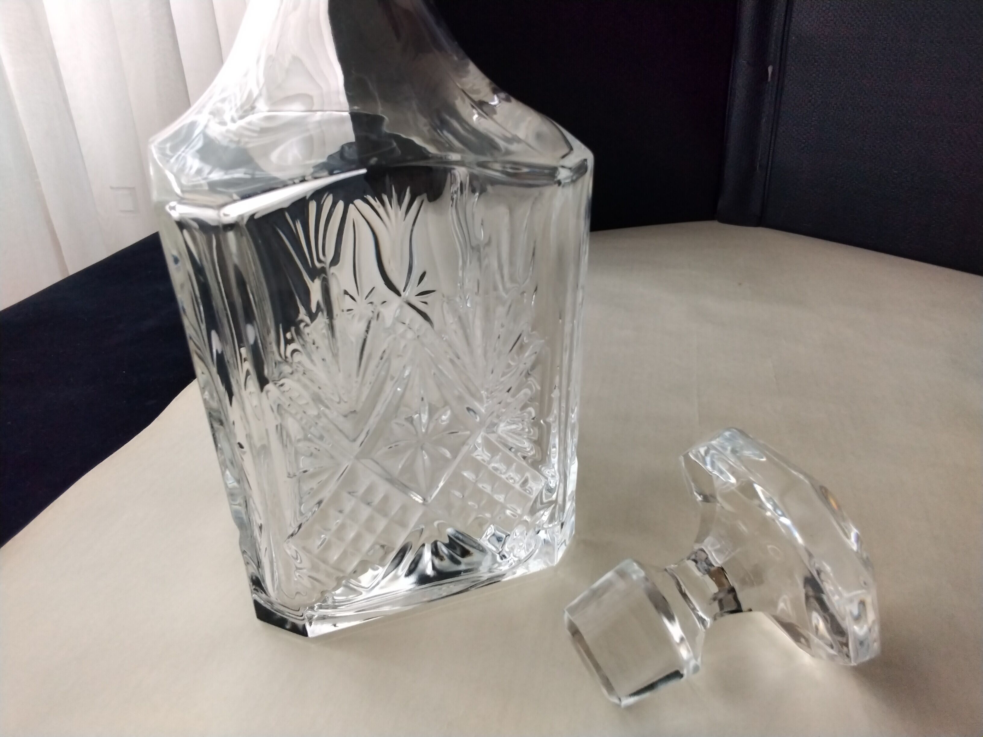 Arques crystal whisky decanter Fontenay model in its original box