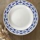 Blue & white mismatched flat plates