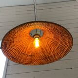 Rattan pendant lamp from the 60s