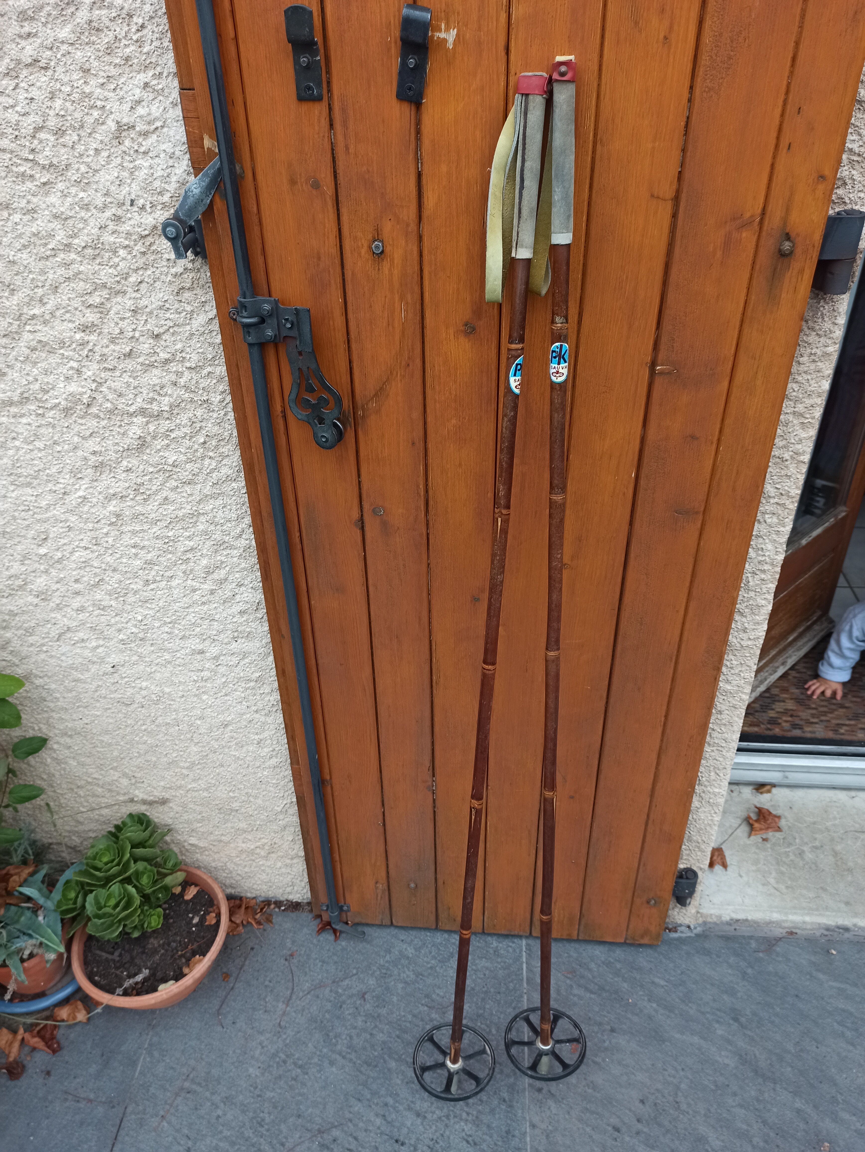 Bamboo ski sticks brand Korpela Finland