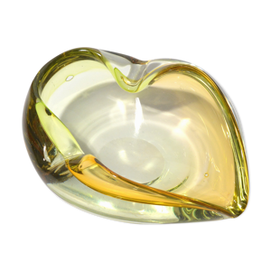 cendrier en verre conçu par E. Beranek Skrdlovice Tchécoslovaquie, années 1960