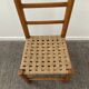 Chaise enfant scandinave en bois et assise corde