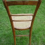 Wooden bistro style cane chair