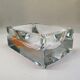 1960s rectangular ashtray or catch-all in Murano glass by Pagnin & Bon with handcrafted 24k gold finishing. Made in Italy.