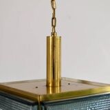 Mid-century Malmö Metallvarufabrik pendant light brass and glass