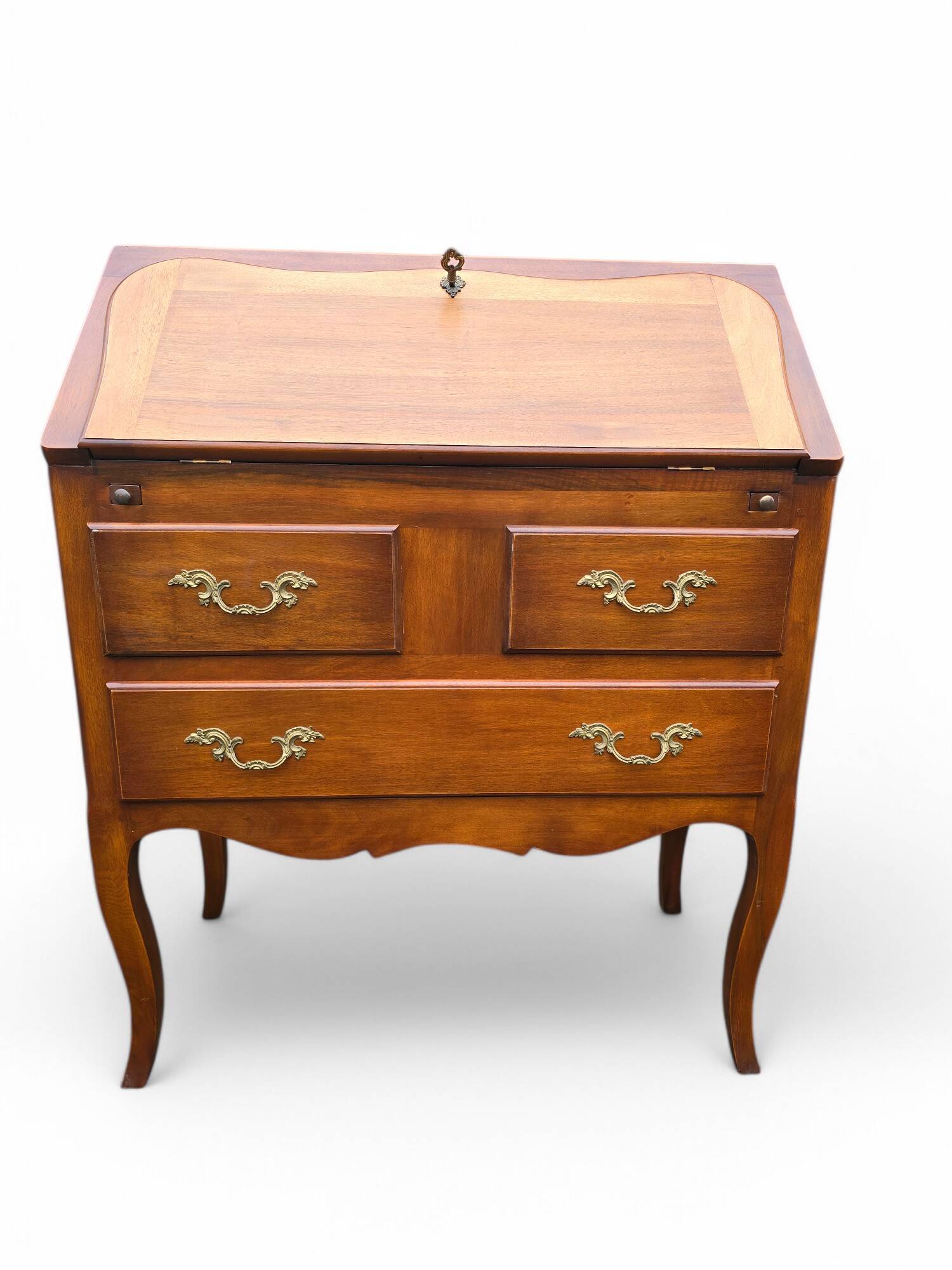 Antique secretary in solid walnut