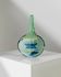 Vintage glass vase MDINA "Lollipop" - blue and green tones, by Michael Harris, 1970s