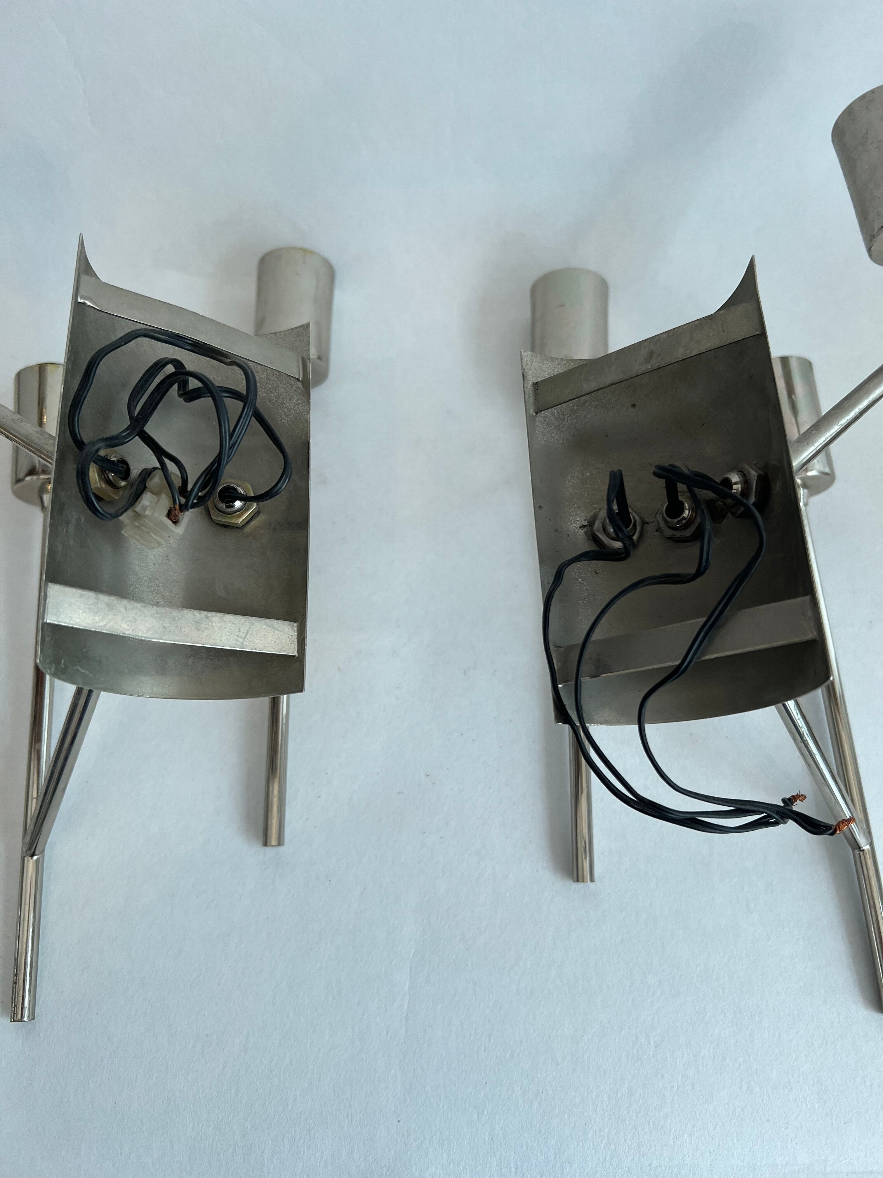 Set of three design wall lamps 1970