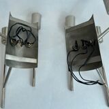 Set of three design wall lamps 1970