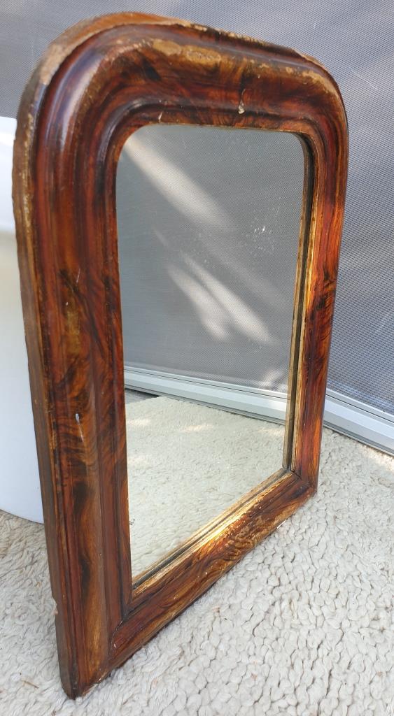 Louis Philippe mirror 42 x 55 wood and stucco