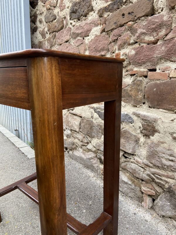 Guéridon selette console vintage louis philippe noyer 1950