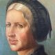 Tableau portrait feminin 19 ème