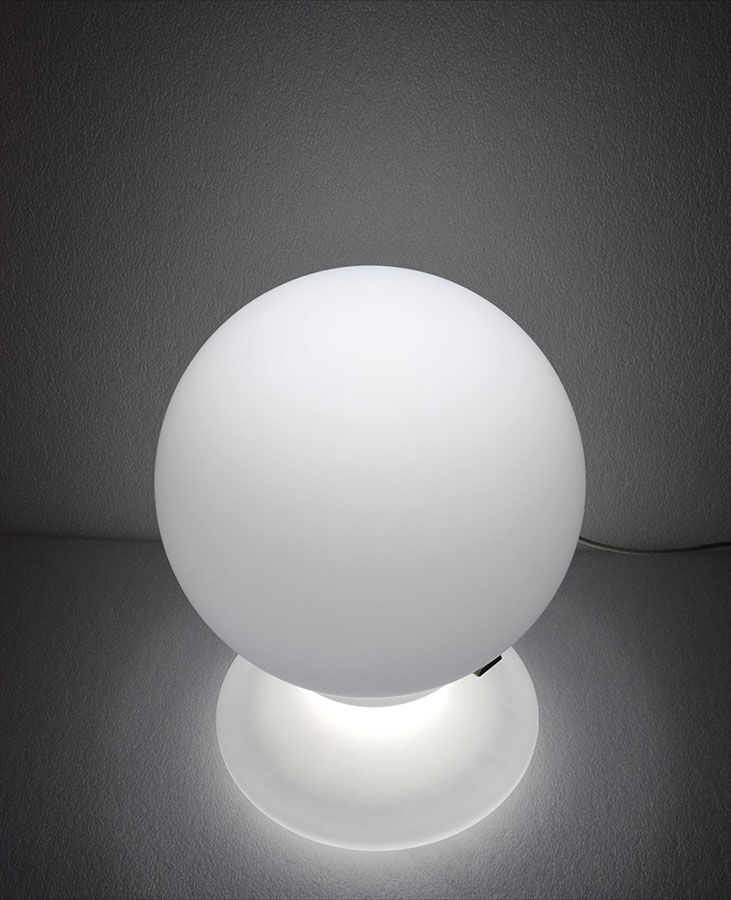 Large Opaline Blown Glass Lamp, 1970s