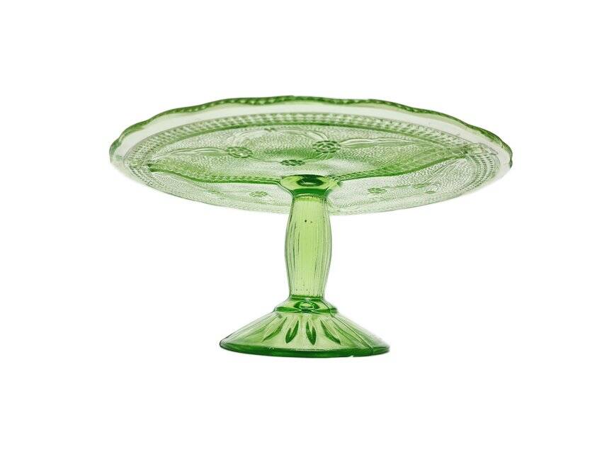Cake bowl on stand from Ząbkowice Glassworks, 1970s