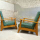 Paire de fauteuils à système, fin des années 1940