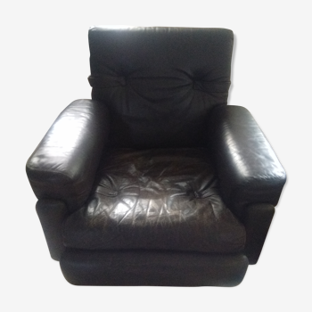 Roche Bobois leather armchair 1970