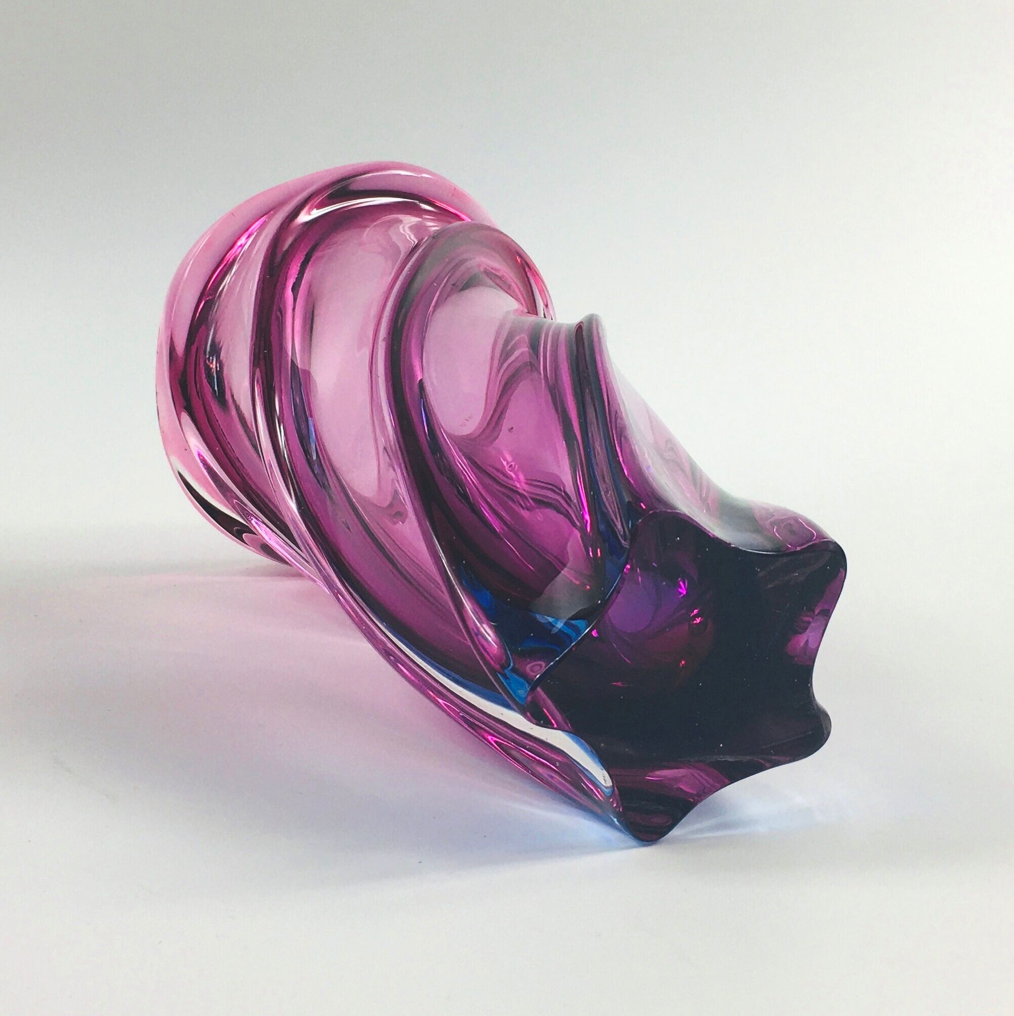 Mid-century twisted Murano glass vase