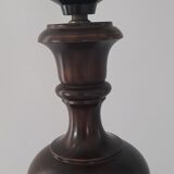 Wooden lamp base turns