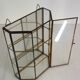 Vintage Wall Display Cabinet Glass, brass and mirror